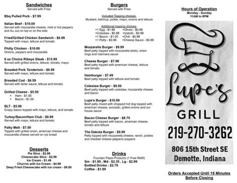 Lupe's grill de motte menu  Schmidts BakeryPaylocity - LoginView the menu for Hometime Grill and restaurants in Demotte, IN